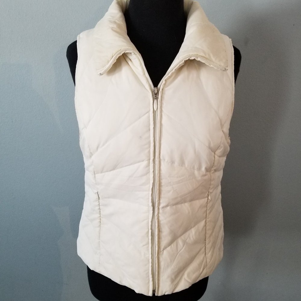 White puffy vest